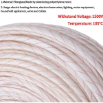 High Temperature Insulation Fiberglass Tube Wire Tubes Yellow Wax Glass Fiber Braided Sleeve Casing Pipe Waterproof Dropshipping