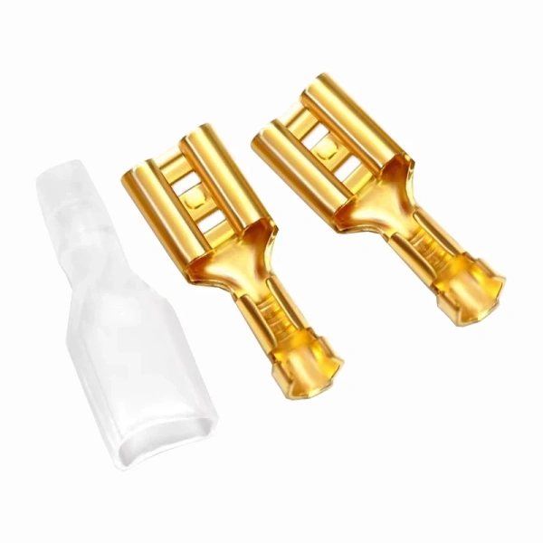 2.8/4.8/6.3mm Female and Male Crimp Terminal Brass Car Speaker Electric Wire Connectors And Insulating Sheath