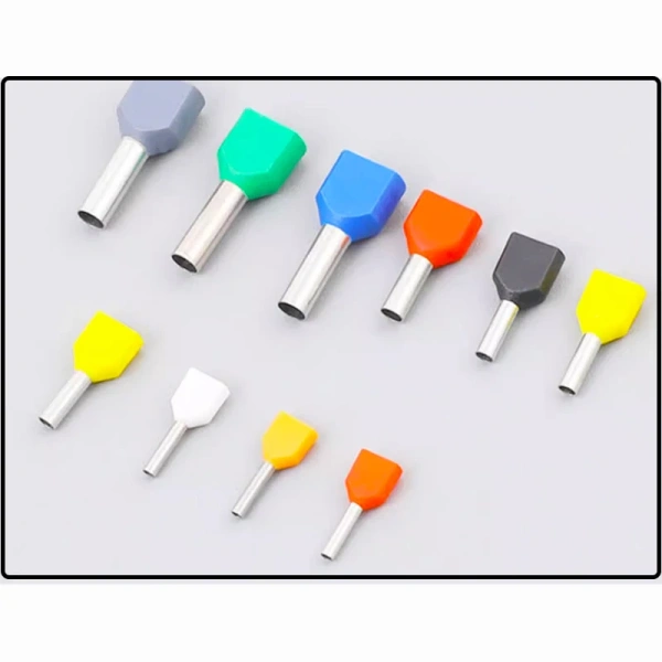 Insulated Ferrules Cord End Crimp Terminal Double Wire Connector Pin Electrical Cable Connector TE7508 TE2508