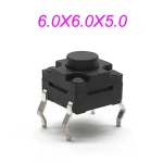 Sealed Waterproof 6x6mm H=4.3/4.5/5/5.5/6/6.5/7/8/9/10/11~15MM 4Pin DIP Key Button Momentary Tact Button Switch 4Pin DIP
