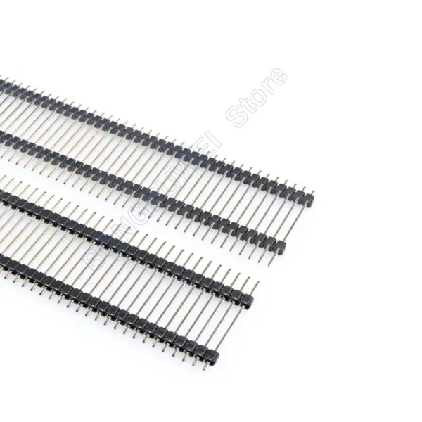 2.54mm Double plastic Single Row Male 40P PCB Board Pin Header Connector Pinheader 1*40p Long 11.2/15/17/19/21/25/30/40mm