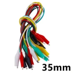 Color Alligator Clip Electric DIY Small Battery Power Cord Sheath Electric Clamp Double Head Test Clamp.28mm35mm45mm 50cm