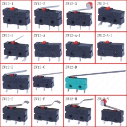 Micro Switch 10mm x 20mm Limit Switch 3 Pin/2 Pin 5A 250VAC ZW12 Series Tact Switch On Off