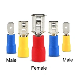 Female Male Crimp Terminal 2.8mm 4.8mm 6.3mm Insulated Spade Wire Connector Electrical Wire Cable Plug