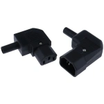 IEC 320 C13 Power Plug 10A 250V Power Cable Connector Assembly Connector, 90 Degree Angled C13 Female AC Adapter IEC 320 C13 Po