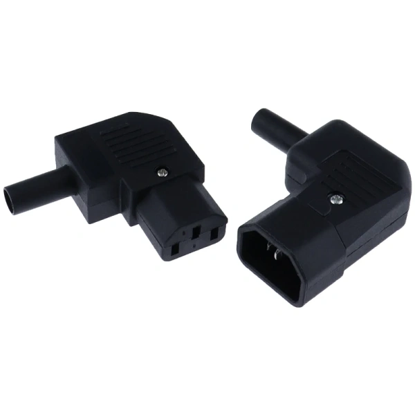 IEC 320 C13 Power Plug 10A 250V Power Cable Connector Assembly Connector, 90 Degree Angled C13 Female AC Adapter IEC 320 C13 Po