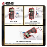 ANENG 8340 Intelligent Anti Burn Digital Multimeter Voltmeter Ohm Meter 1999 Counting AC/DC Voltage Resistance NCV Household Cir