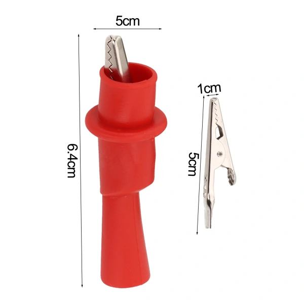 Circuit Tester Metal Crocodile Clip Multimeter Probe Circuit Multimeter Plug Plug Rubber Insulation Test Voltage