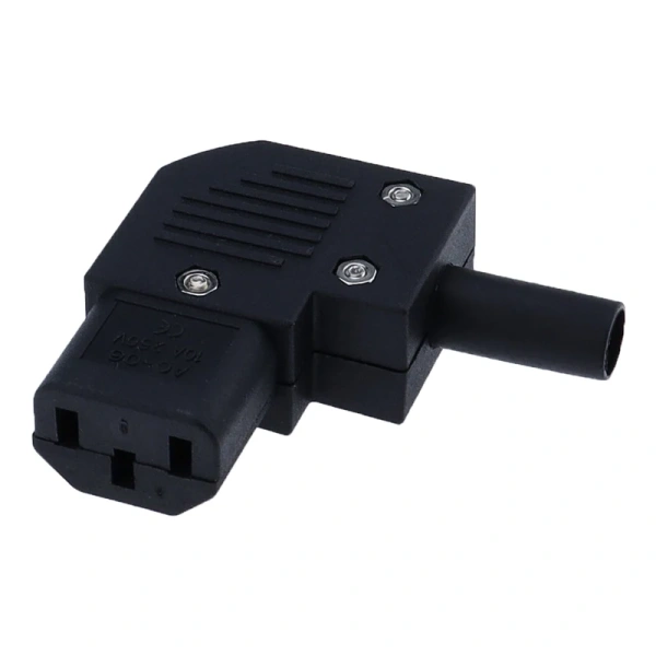 IEC 320 C13 Power Plug 10A 250V Power Cable Connector Assembly Connector, 90 Degree Angled C13 Female AC Adapter IEC 320 C13 Po