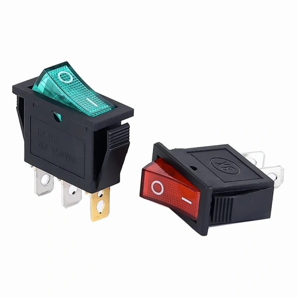 KCD3 Rocker Switch ON-OFF ON-OFF-ON 2 Position 3Pins Electrical equipment With Light Power Switch 16A 250V / 20A 125V AC