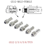 GX12 GX16 GX20 2/3/4/5/6/7/8/9/10/12/14/15Pin Wire Connector Circular Plug Socket Aviation Socket Male+Female
