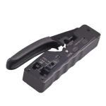 EZ-Type RJ45 Network Crimper - Crimp/Cut LAN CAT8/7/6A/6/5E (STP/UTP/With Tail Clip) & RJ11/12 TEL Modular Cable (AM-718)