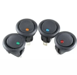 KCD1 20A 12V 220V Rocker Switch LED Dot Light Car Boat Round ON/OFF SPST Switch