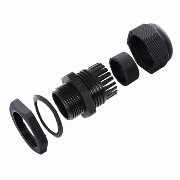 Waterproof Cable Gland 10pcs Cable entry IP68 PG7 for 3-6.5mm PG9 PG11 PG13.5 PG16 PG19/21/ White Black Nylon Plastic Connector