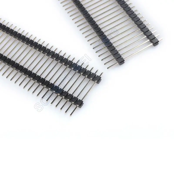 2.54mm Double plastic Single Row Male 40P PCB Board Pin Header Connector Pinheader 1*40p Long 11.2/15/17/19/21/25/30/40mm