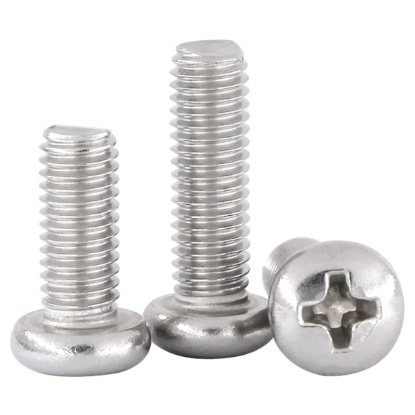 304 Stainless steel M2 M2.5 M3 M3.5 M4 M5 M6 M8 Round Pan Head Phillips Machine Screw Button Head Cap Cross Bolt
