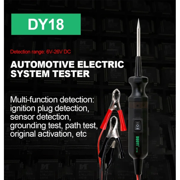 DUOYI DY18 Car Circuit Tester Power Probe Automotive Diagnostic Tool 12V 24V Electrical Current Track Locate Short Circuits