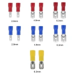Female Male Crimp Terminal 2.8mm 4.8mm 6.3mm Insulated Spade Wire Connector Electrical Wire Cable Plug
