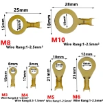 Open Barrel Wire Crimp Copper Terminal Connector- Non-Insulated Ring Lugs Crimp Cable Connector