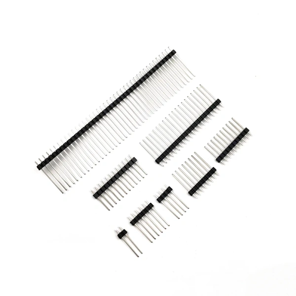 2.54mm Pitch 2p 3p 4p 5p 6p 8p 10p 15p 30p 40p Single Row Male Connector PCB Board Pin Header Long 13/15/17/19/21/25mm