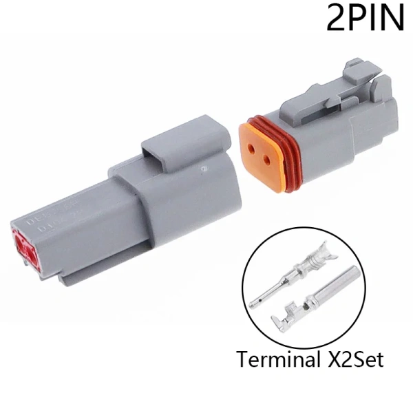 DT 2 3 4 6 8 12 Pin Auto Waterproof Connector Automotive Sealed Electric Male And Female Plug DT06-2S DT04-2P