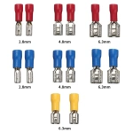 Female Male Crimp Terminal 2.8mm 4.8mm 6.3mm Insulated Spade Wire Connector Electrical Wire Cable Plug