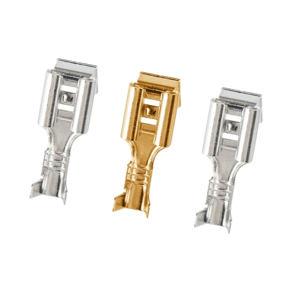 6.3mm 4.8mm Anti-back Strap Self-locking Plug Spring Cold-Pressed Terminal Block Wire Copper Joint DJ6212-4.8B DJ6212-6.3B