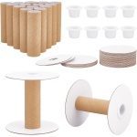 Empty Paper Thread Spools, Wire Weaving Bobbins Paper Sewing Spools Removable Empty Wire Spools