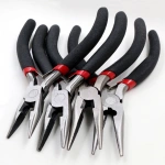 Stainless Steel Needle Nose Pliers Hand Tool Black 12.5cm