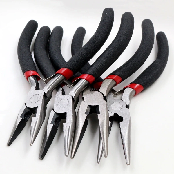 Stainless Steel Needle Nose Pliers Hand Tool Black 12.5cm