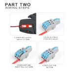 1 Input 2/3/4/5 Output Splitter Quick Spring Splicing Wire Connector Electric Cable Terminal Block Push In With Operation Lever