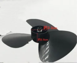 Refrigerator Parts 3-blade fan blade black color 15cm 0.5cm diamater