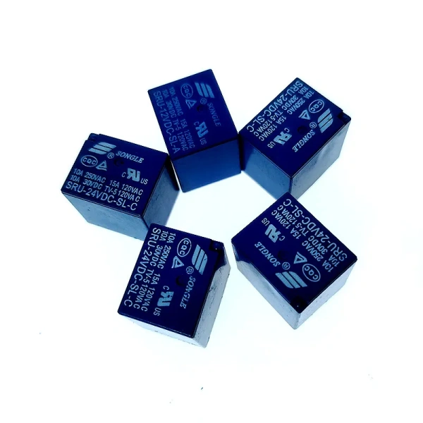 Relay 4-pin 5-pin DC 5V 12V 24V SRU-05VDC-SL-C SRU-12VDC-SL-C SRU-24VDC-SL-C 10A 250VAC 5pin power relay