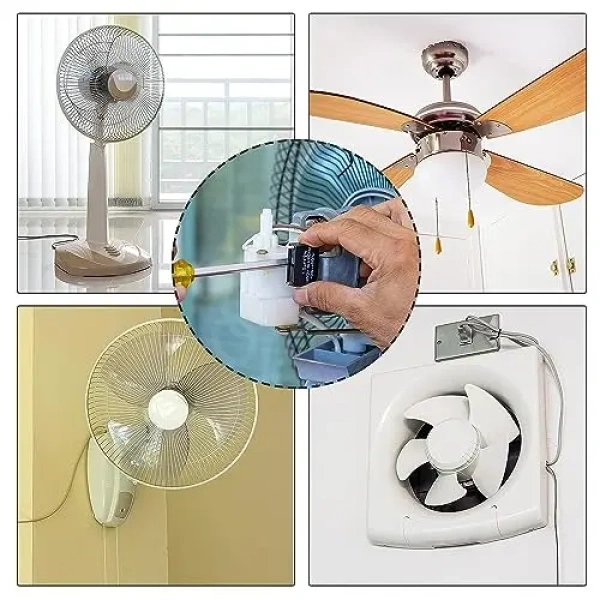 4.5uf + 6uf + 5uf 5 Wire 250VAC CBB61 Ceiling Fan Capacitor 50/60Hz Motor Non Polarity 5 Wire