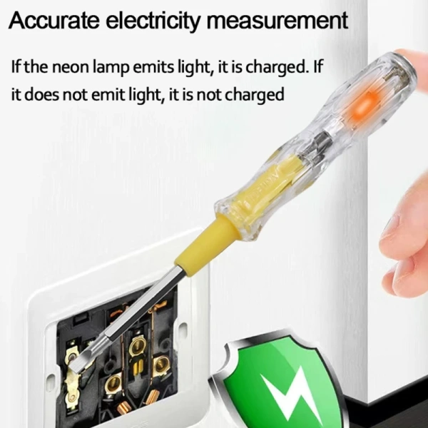 AC/DC 100-500V Voltage Detector Electric Test Tester Pen Double Head Removable Screwdriver with Indicator Light for Electrician