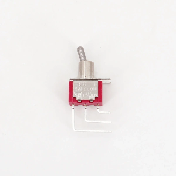 T80-T Vertical Right Angle PCB Mount Miniature Toggle Switch 5A/125VAC