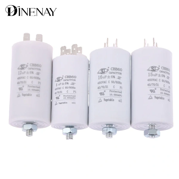 4-18uf Capacitor CBB60 Motor Run Capacitors Water Pump Starting Capasitor 450V AC Motors For Water Pump Washing Machine