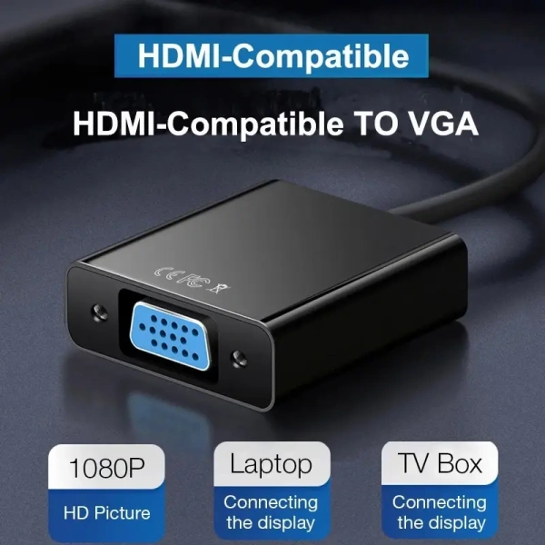 HDMI to VGA Converter - 1080P HD Video and Audio
