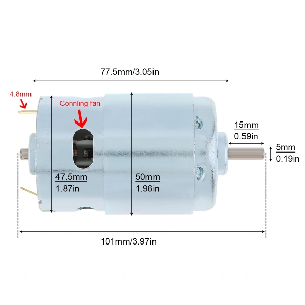 895 DC Motor 12V 24V High Torque 6000RPM 20000RPM Double Ball Bearing High RPM DC Motor for Electric Tool DIY Small Micro Drill
