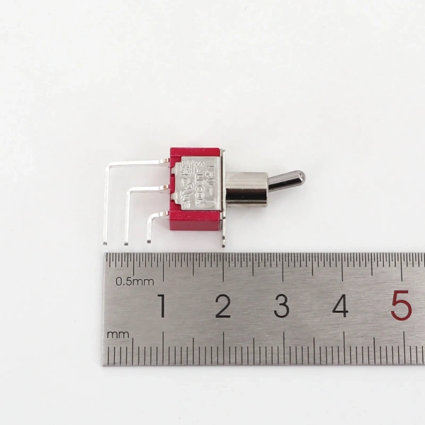 T80-T Vertical Right Angle PCB Mount Miniature Toggle Switch 5A/125VAC
