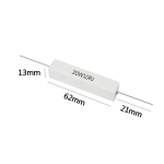 20W Cement Resistor 5% 0.1R~10K 0.1R, 0.5R, 10R, 50R, 0,22, 0,33, 0,5, 1, 2, 5, 8, 10, 20, 22, 30, ohm 4.7K 8.2K