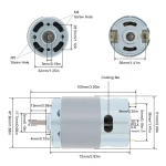 895 DC Motor 12V 24V High Torque 6000RPM 20000RPM Double Ball Bearing High RPM DC Motor for Electric Tool DIY Small Micro Drill