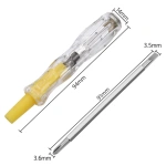 AC/DC 100-500V Voltage Detector Electric Test Tester Pen Double Head Removable Screwdriver with Indicator Light for Electrician