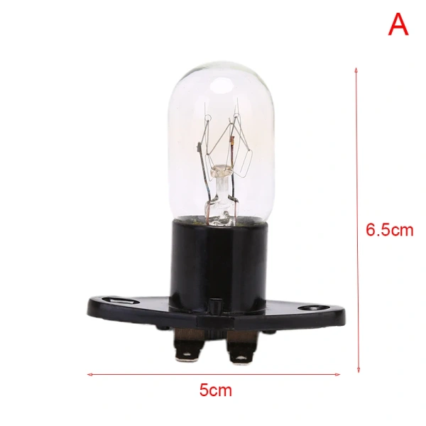 20W Microwave Oven Bulb Refrigerator Lighting Bulb Base With Holder Replacement Universal