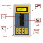 Integrated Circuit IC Tester Meter Maintenance Tester w/LCD Digital Display PNP NPN Transistor Automatic Detector