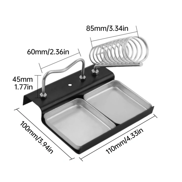 Stainless Steel Soldering Iron Holder Stand Bakelite Protable Holder Repair Tin Welding Cleaning Tools Household Diy Repair Tool