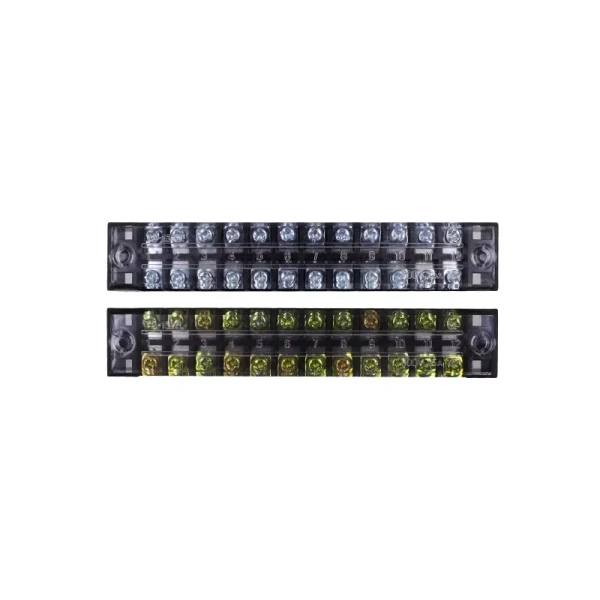 TB-1503/TB-1506 15A TB-2503/TB2506 600V 15A Dual Row Strip Screw Terminal Block wire Fixed Wiring Board connector
