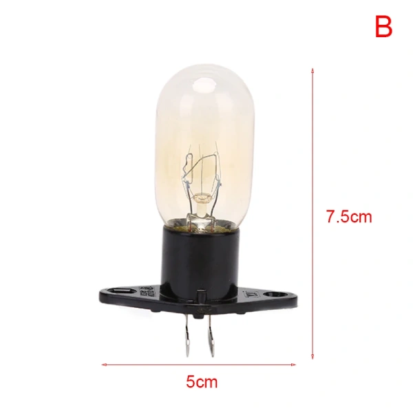 20W Microwave Oven Bulb Refrigerator Lighting Bulb Base With Holder Replacement Universal