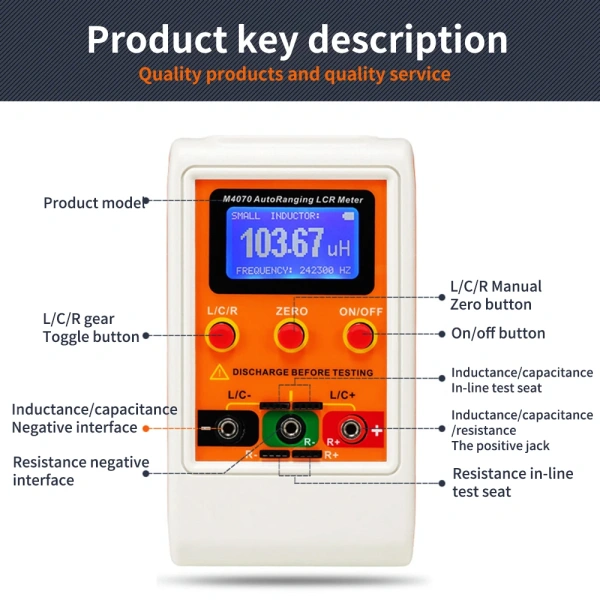 MESR-100/MLC500/MEC-100/M4070 ESR Capacitance Ohm Meter Professional Measuring Capacitance Resistance Capacitor Circuit Tester