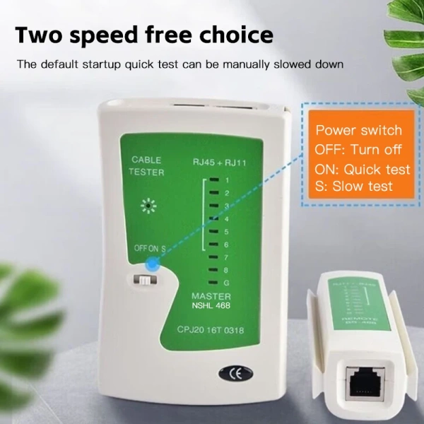 Network Cable Tester RJ45 Ethernet Cable Tester Lan Test Tool For Cat5 Cat6 CAT7 8P 6P LAN Cable And RJ11 Telephone Cable